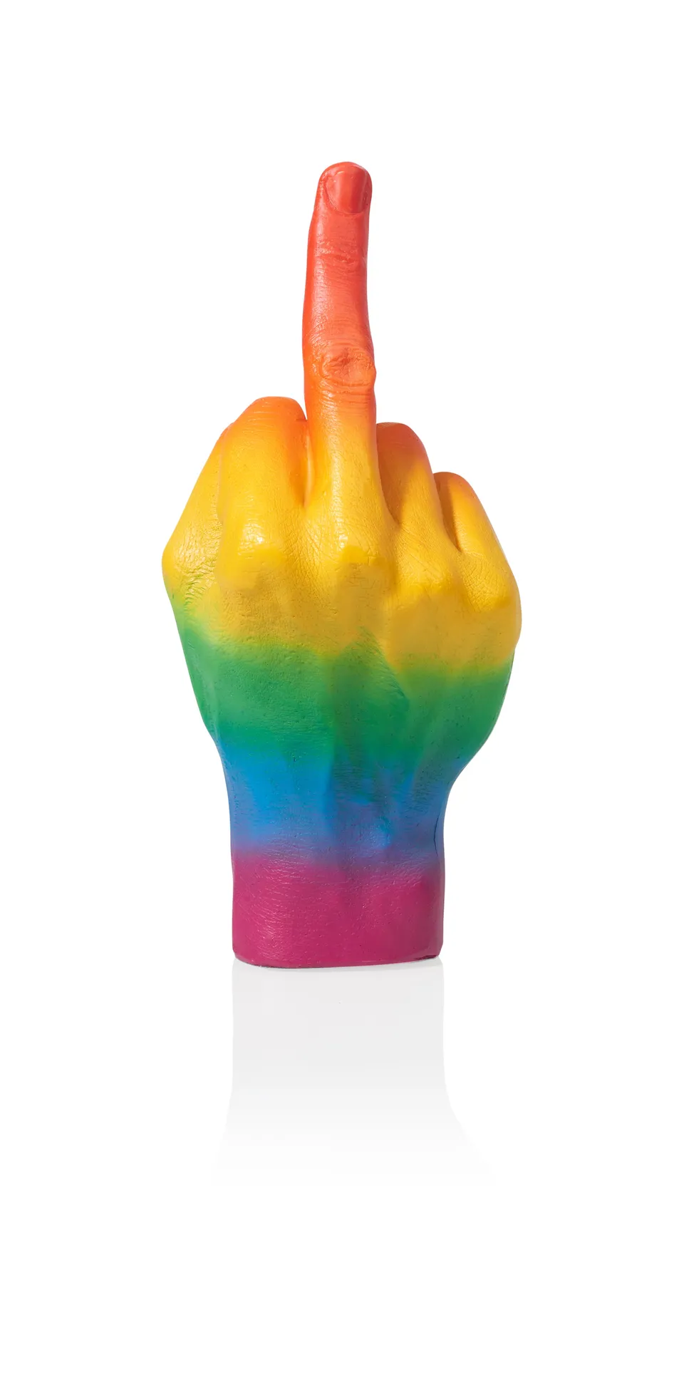 bitten-hand-collection-the-finger-sculpture-rainbow-sculpture-arc-en-ciel image 1