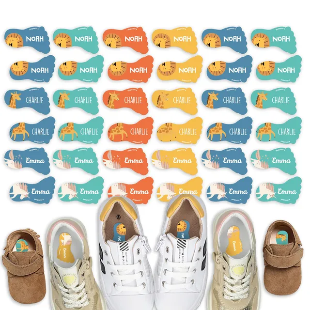 bienmarquer-colourfull-tiquettes-chaussures-pr-nom-8-paires image 1