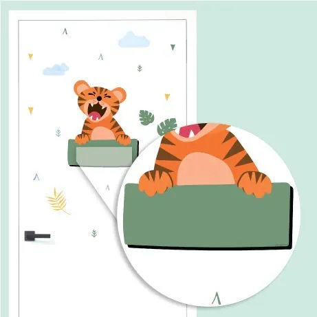 bienmarquer-stickers-d-co-porte-tigre-pr-nom-chambre-enfant image 1