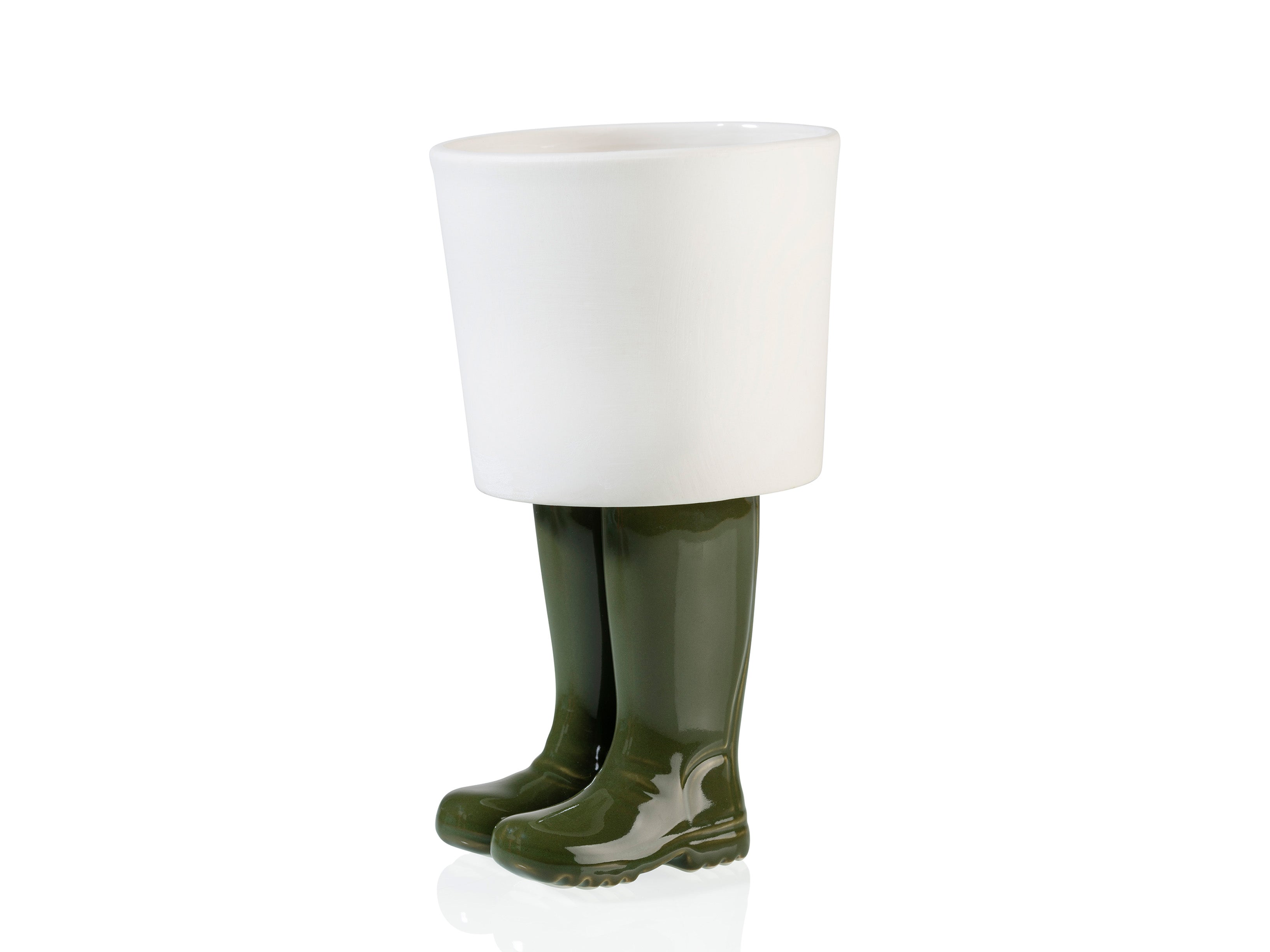 bitten-wellington-cache-pot-botte-porcelaine-vert-grand image 4